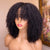 "ELLA" Kinky Curly Human Hair Wigs with Bangs